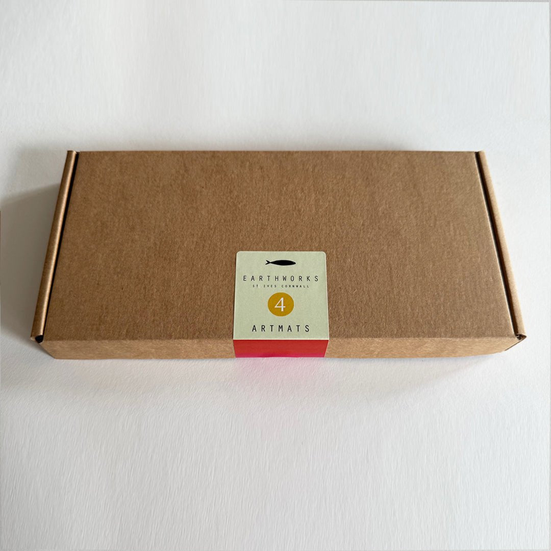 set of 4 - COASTER ART MATS OCHRE POOLS