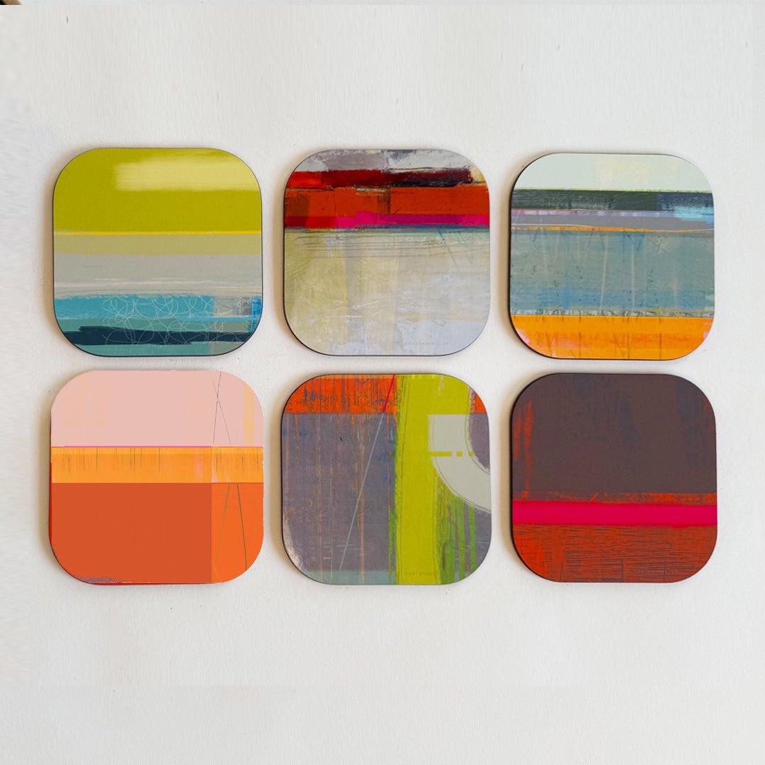 coaster art mat - COLOURBOX BOXED SET OF 6