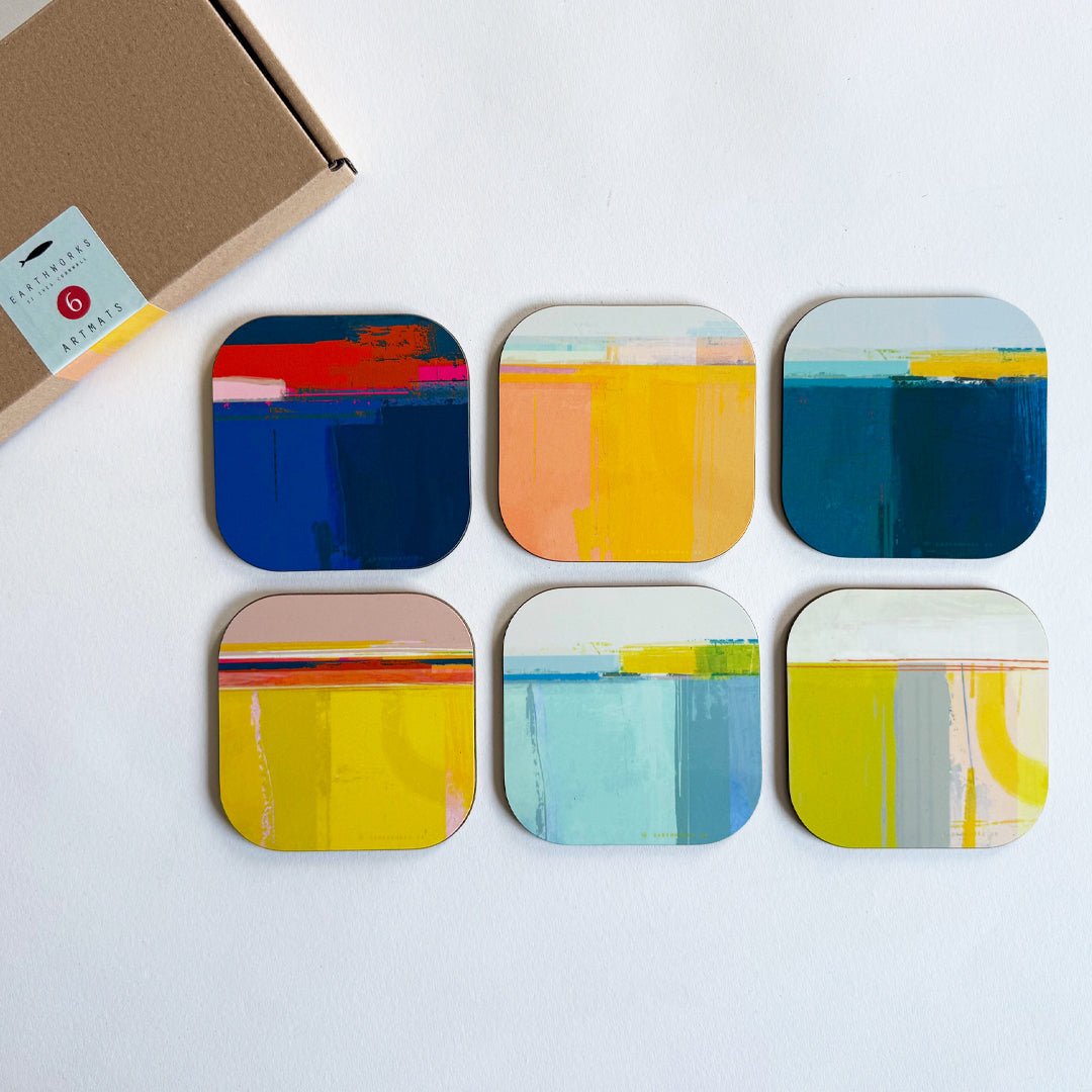 coaster art mat - HEADLAND BOX SET OF 6