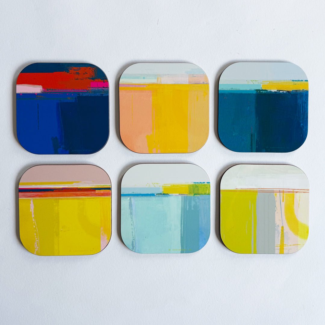 coaster art mat - HEADLAND BOX SET OF 6