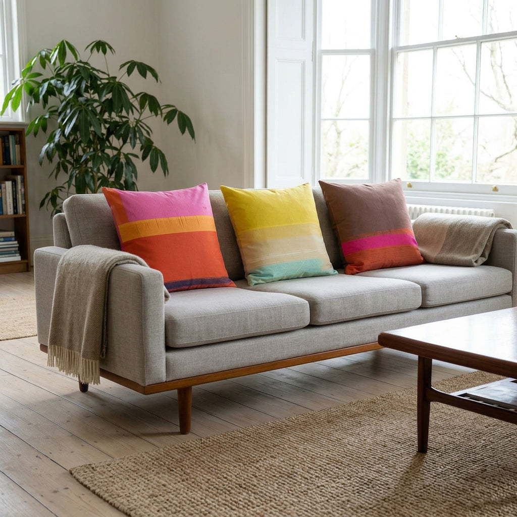 Set of Cushions - BRIGHT TONES - E A R T H W O R K S