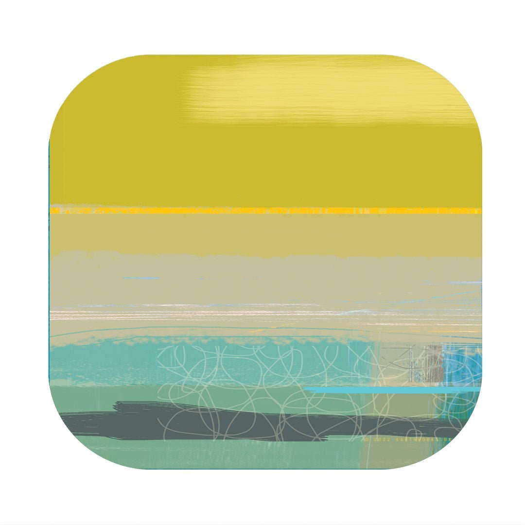 set of 4 - COASTER ART MATS OCHRE POOLS