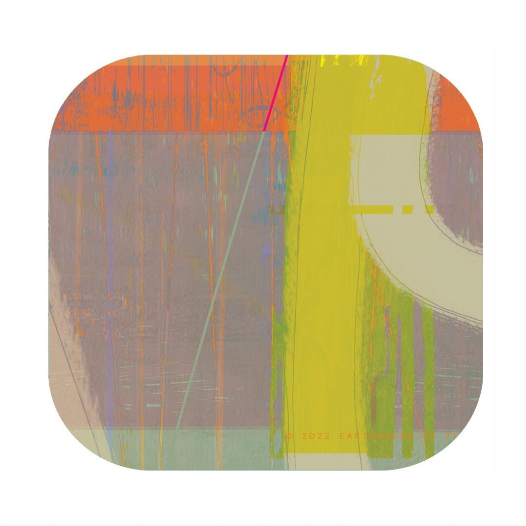 set of 4 - COASTER ART MATS OCHRE POOLS