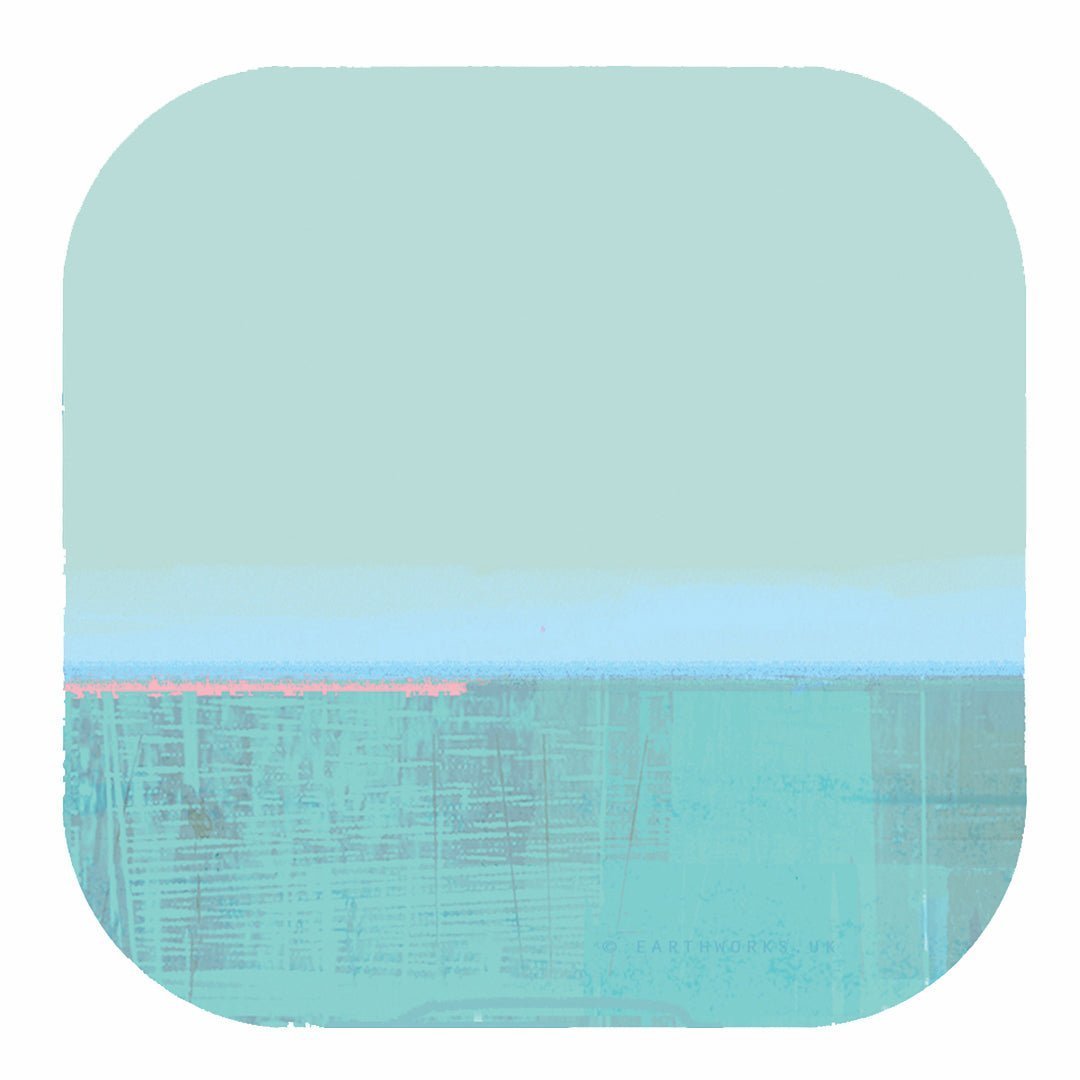 set of 6 - COASTER ART MATS BLUE TONES