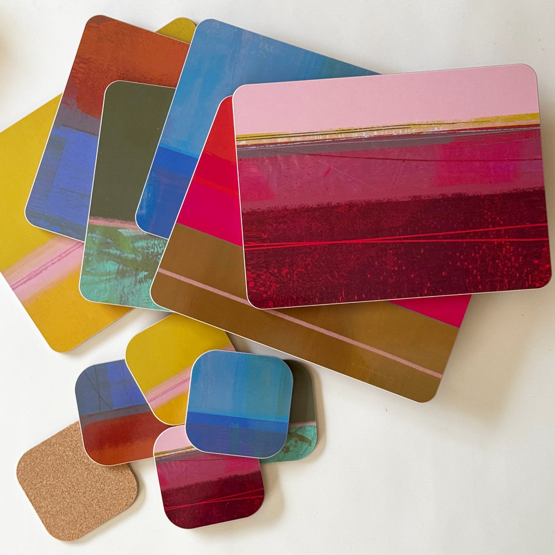 COLOURBLOCK PLACEMAT & COASTER SETS of 6 – Coastal Placemat Set - E A R T H W O R K S
