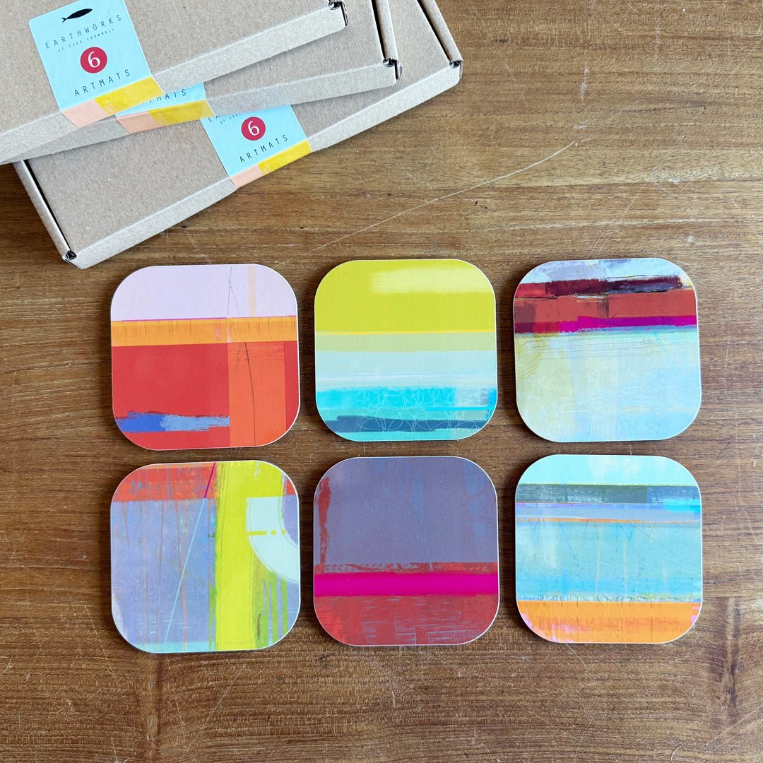 coaster art mat - COLOURBOX BOXED SET OF 6