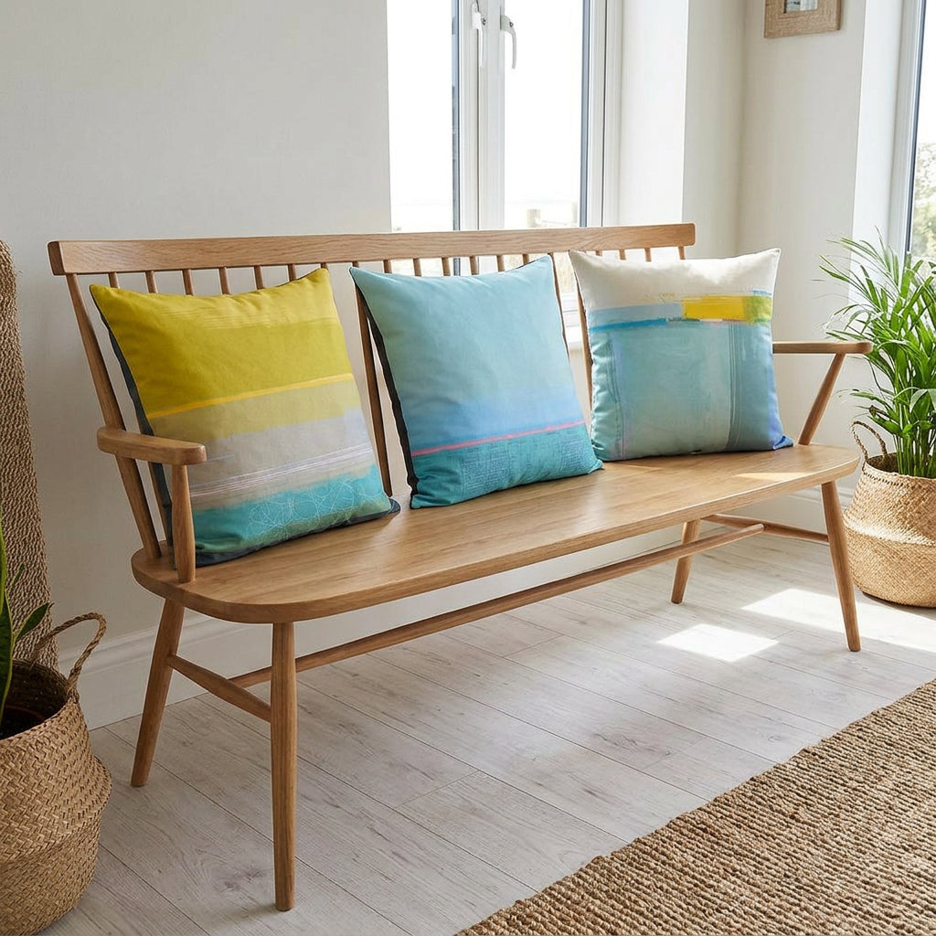Set of 3 Cushions - COASTAL TONES - E A R T H W O R K S