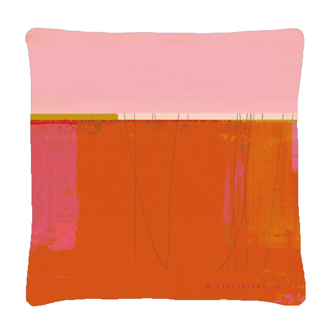 cushion - COAST - ORANGE orange and pink colours