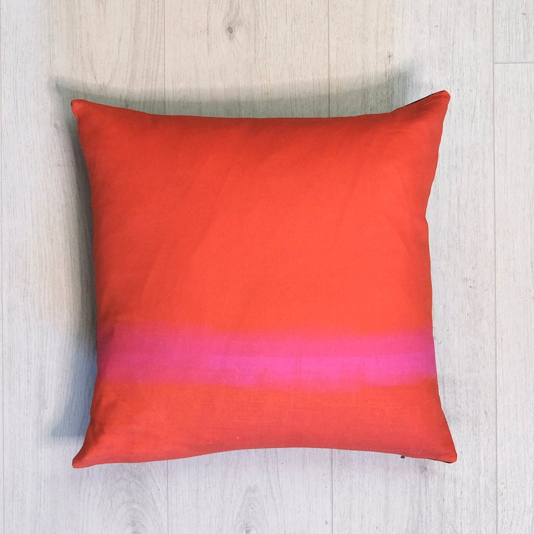 cushion - INKPOT BURNT ORANGE colourful decorative cushion pillow size 45cm 60cm sofa chair cushion EARTHWORKS 