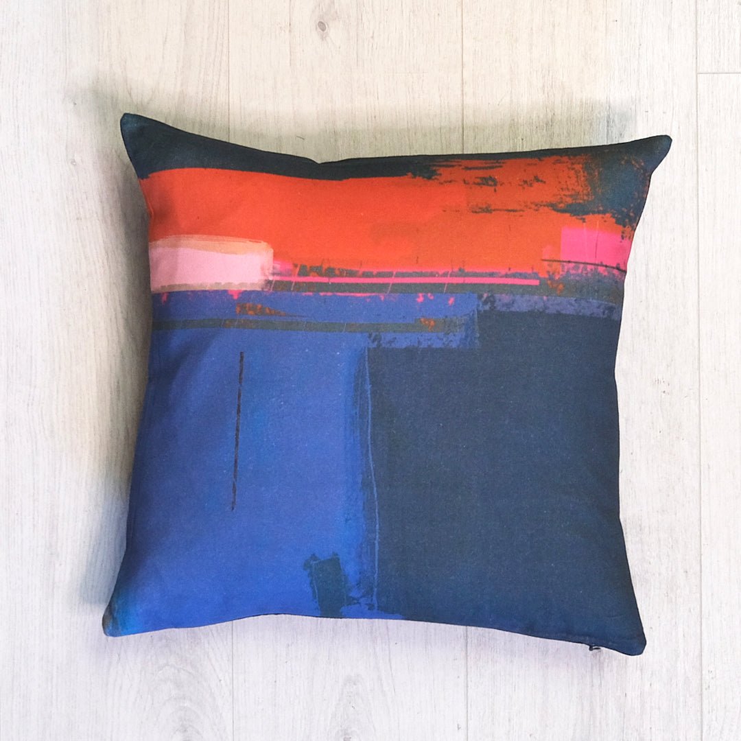 cushion - HEADLAND COBALT BLUE sofa throw pillow cushion EARTHWORKS 