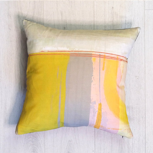 cushion HEADLAND GREY colourful grey cushion 45cm EARTHWORKS