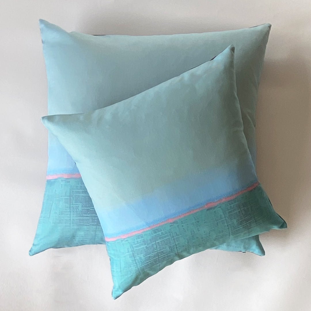 cushion - HORIZON BLUE decorative cushion size 45cm 60cm blue throw pillow cushion home decor EARTHWORKS