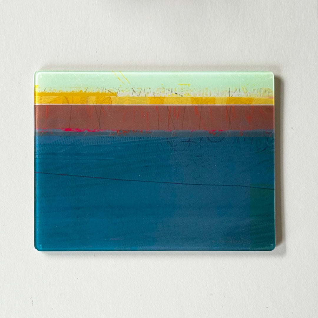 glass centrepiece - PAINTBOX TEAL