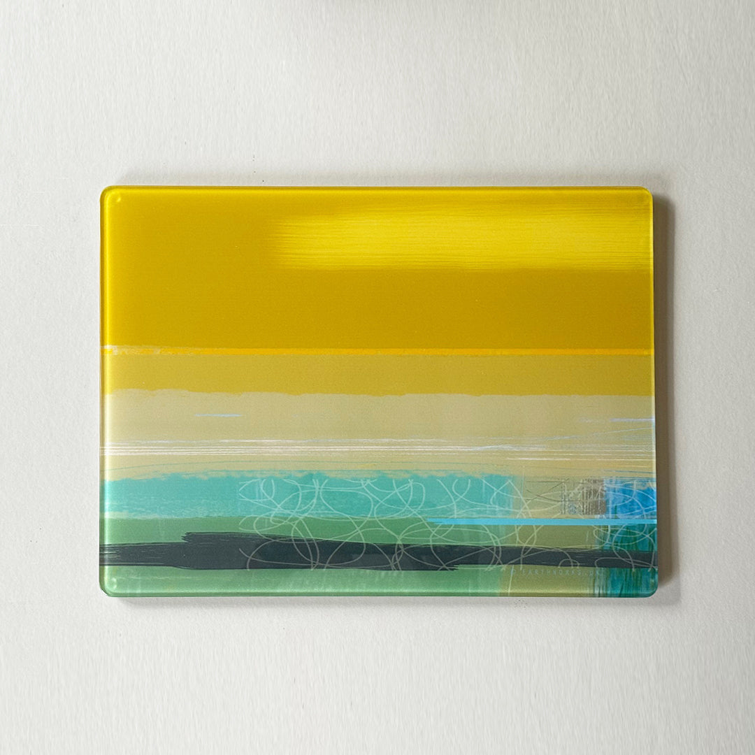 POOL OCHRE Glass Centrepiece