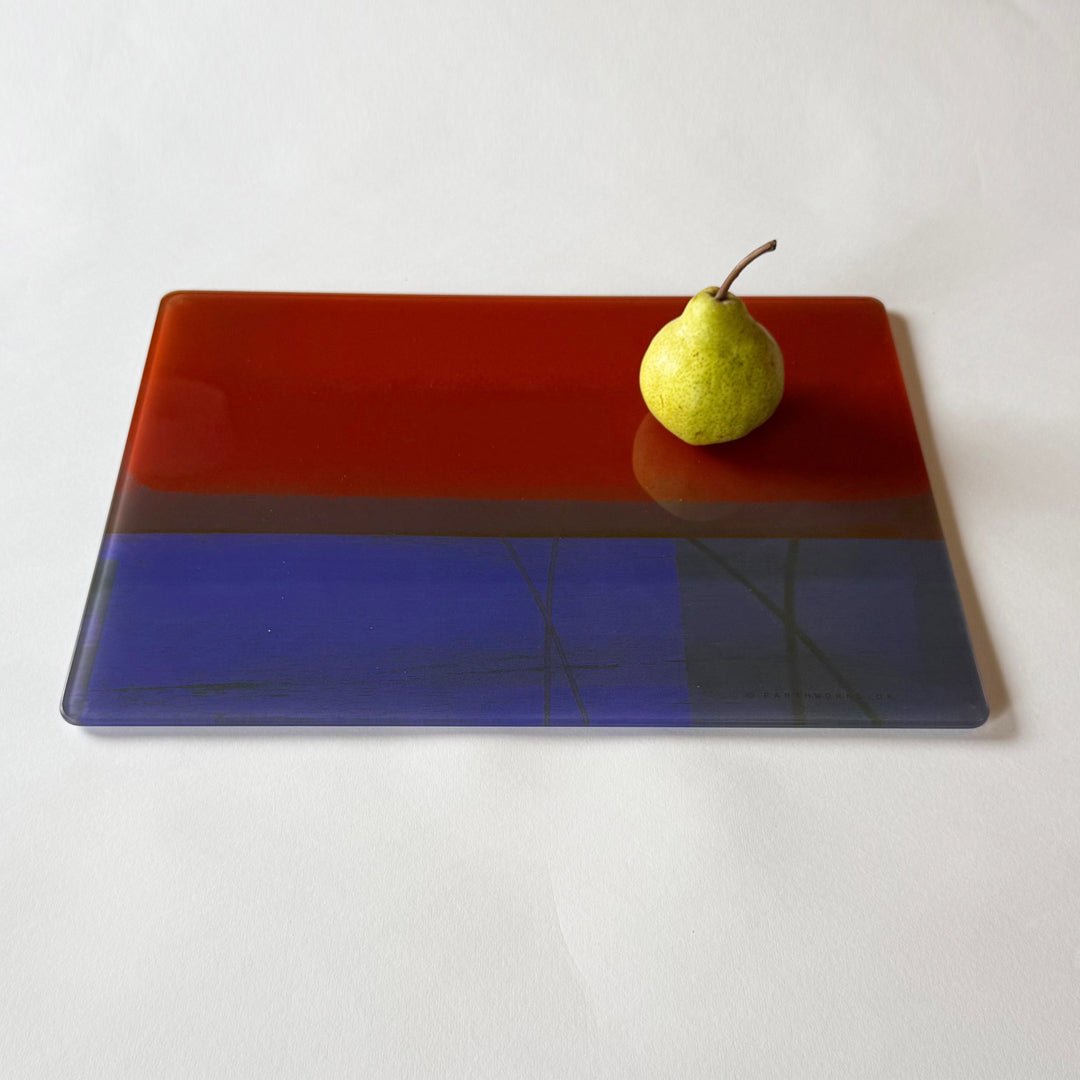 glass centrepiece - RUSSET COLOURBLOCK