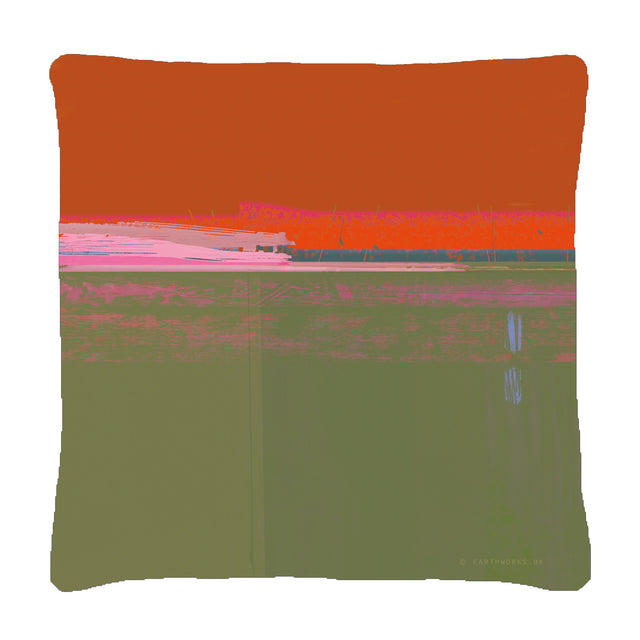 cushion - PATHS GREEN - E A R T H W O R K S