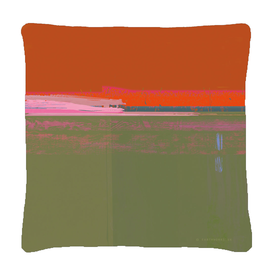 cushion - PATHS GREEN - E A R T H W O R K S