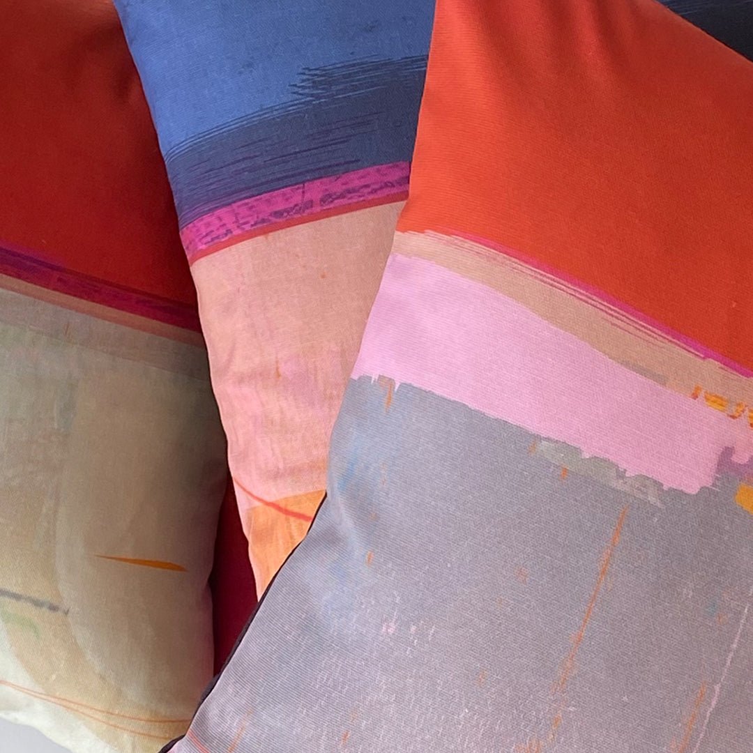 cushion - INKPOT CORAL decorative cushion colourful sofa throw pillow home decor 45cm cotton EARTHWORKS