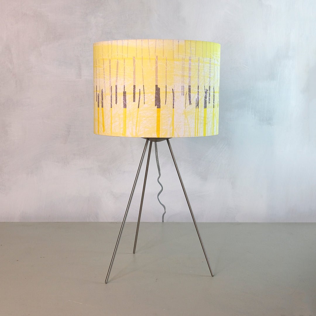 lampshade - STICKS yellow black and grey abstract design