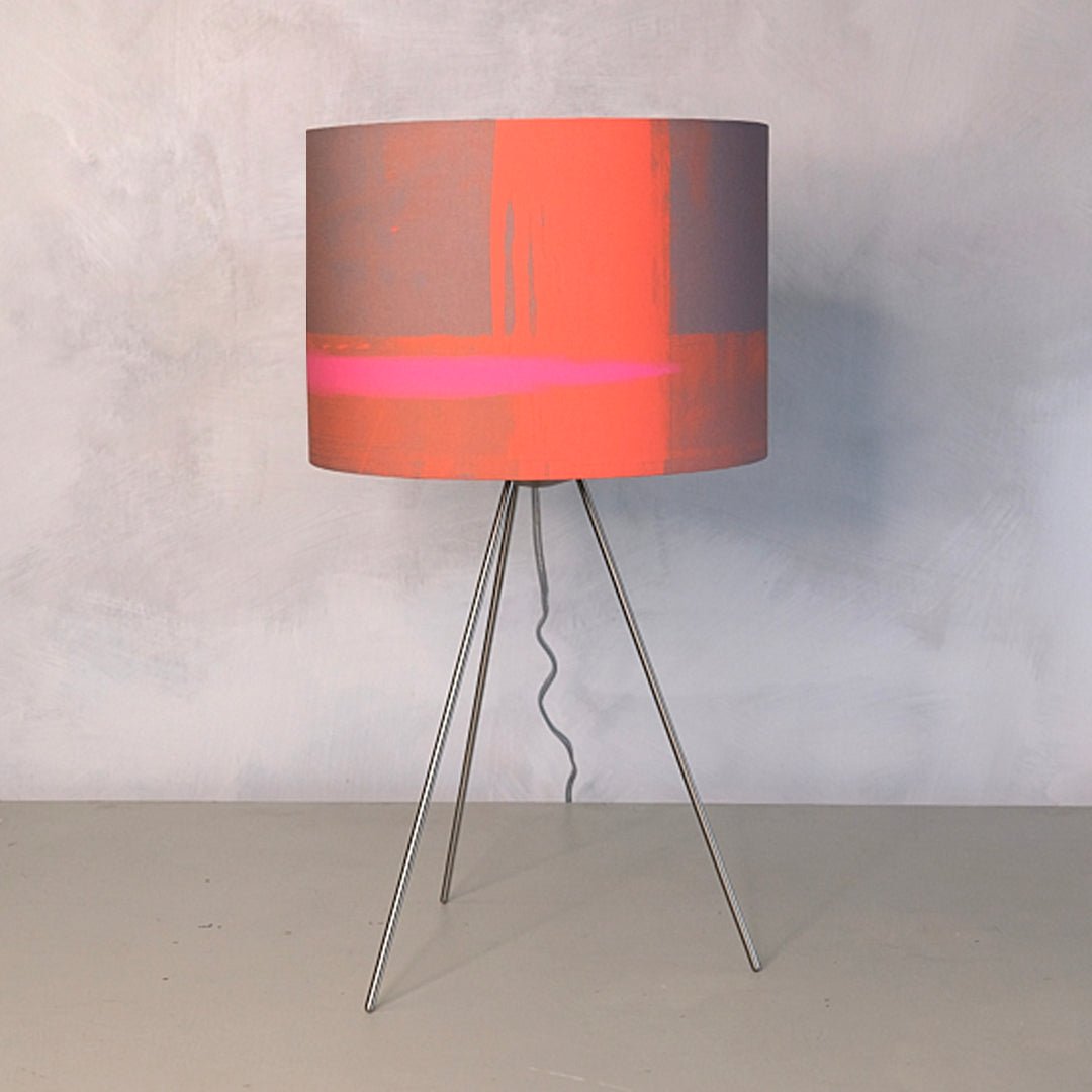 lampshade - POOL PINK lamp on grey background