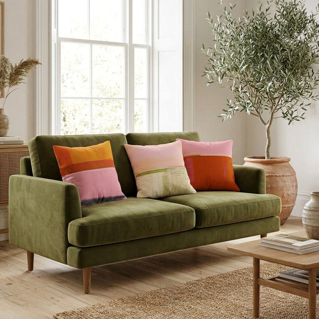 set of 3 Cushions - Warm Pink Tones - E A R T H W O R K S
