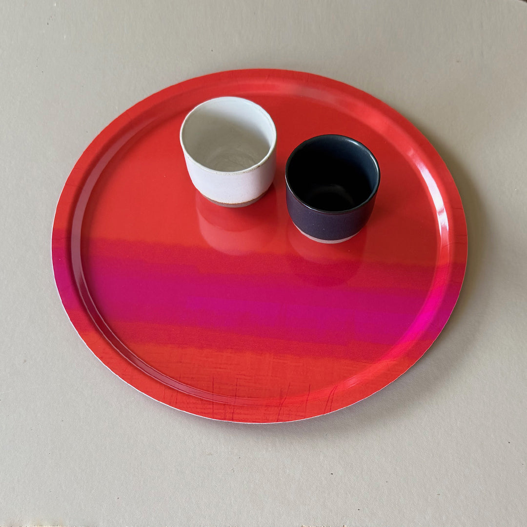 BURNT ORANGE ROUND TRAY – Coastal Tray - E A R T H W O R K S