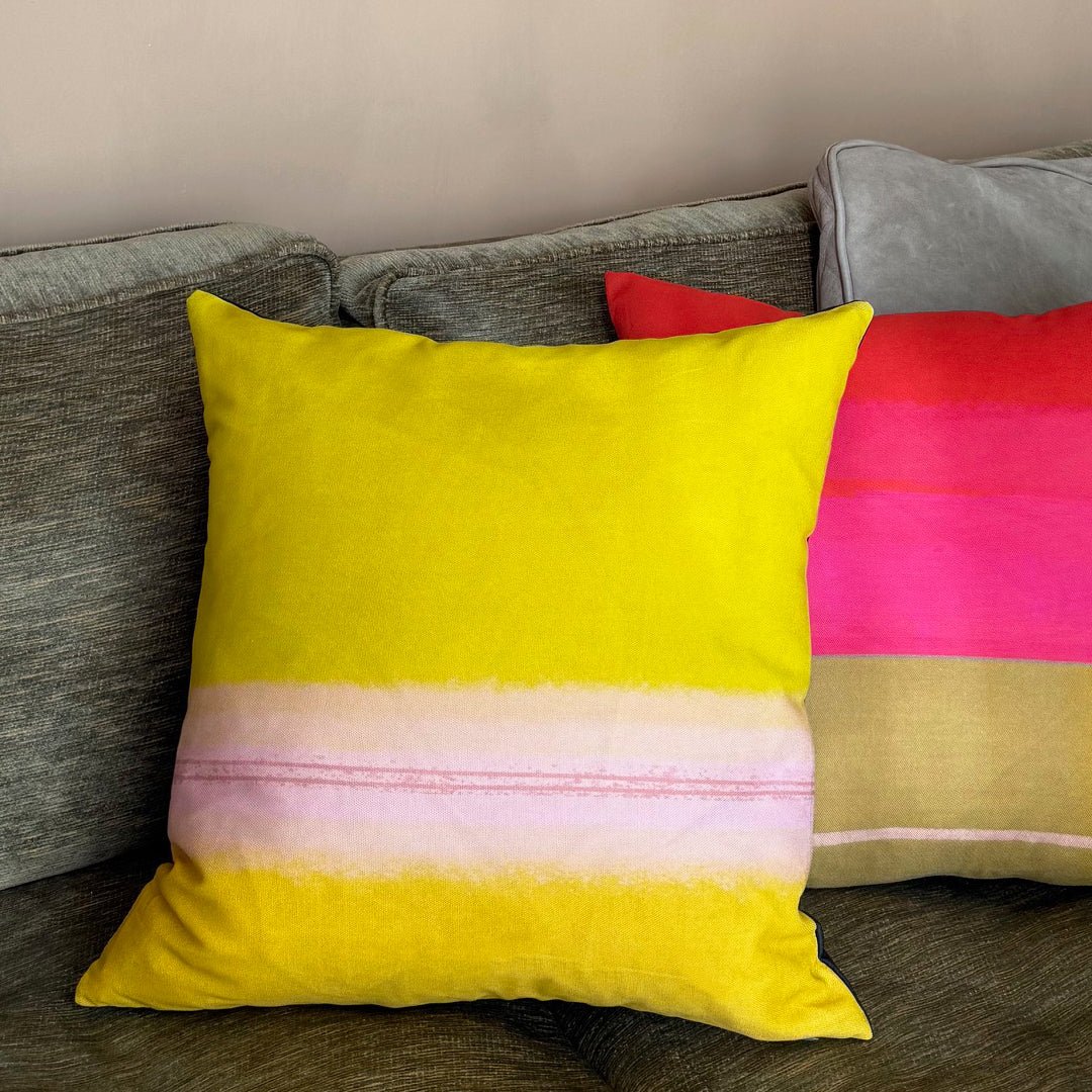 COLOURBLOCK OCHRE cushion with cushion - COLOURBLOCK PIMENTO