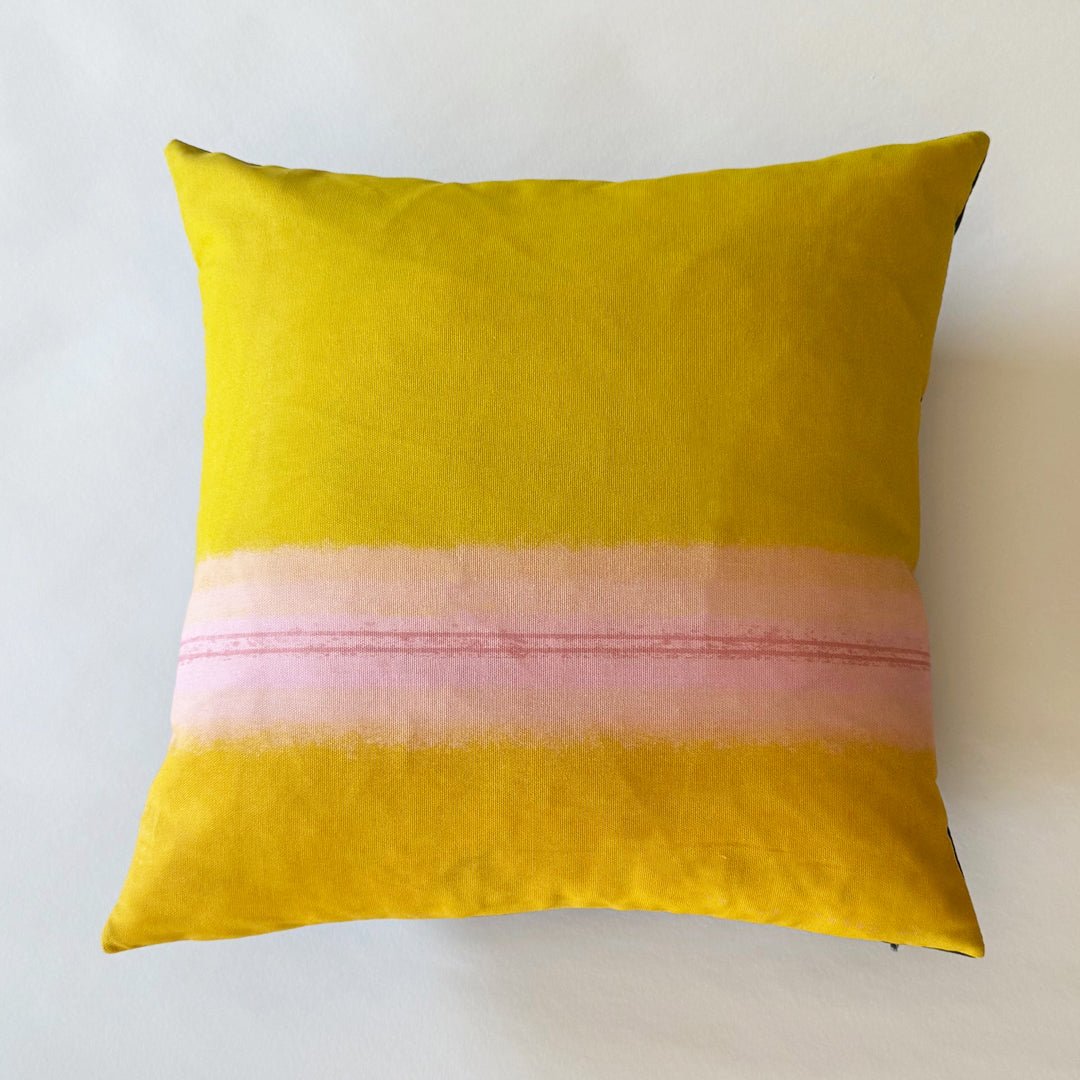 COLOURBLOCK OCHRE cushion on a white background