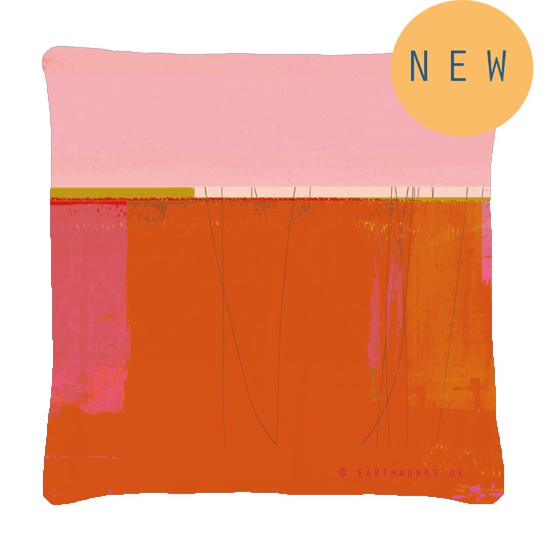 cushion - COAST - ORANGE  warm tones coastal colour