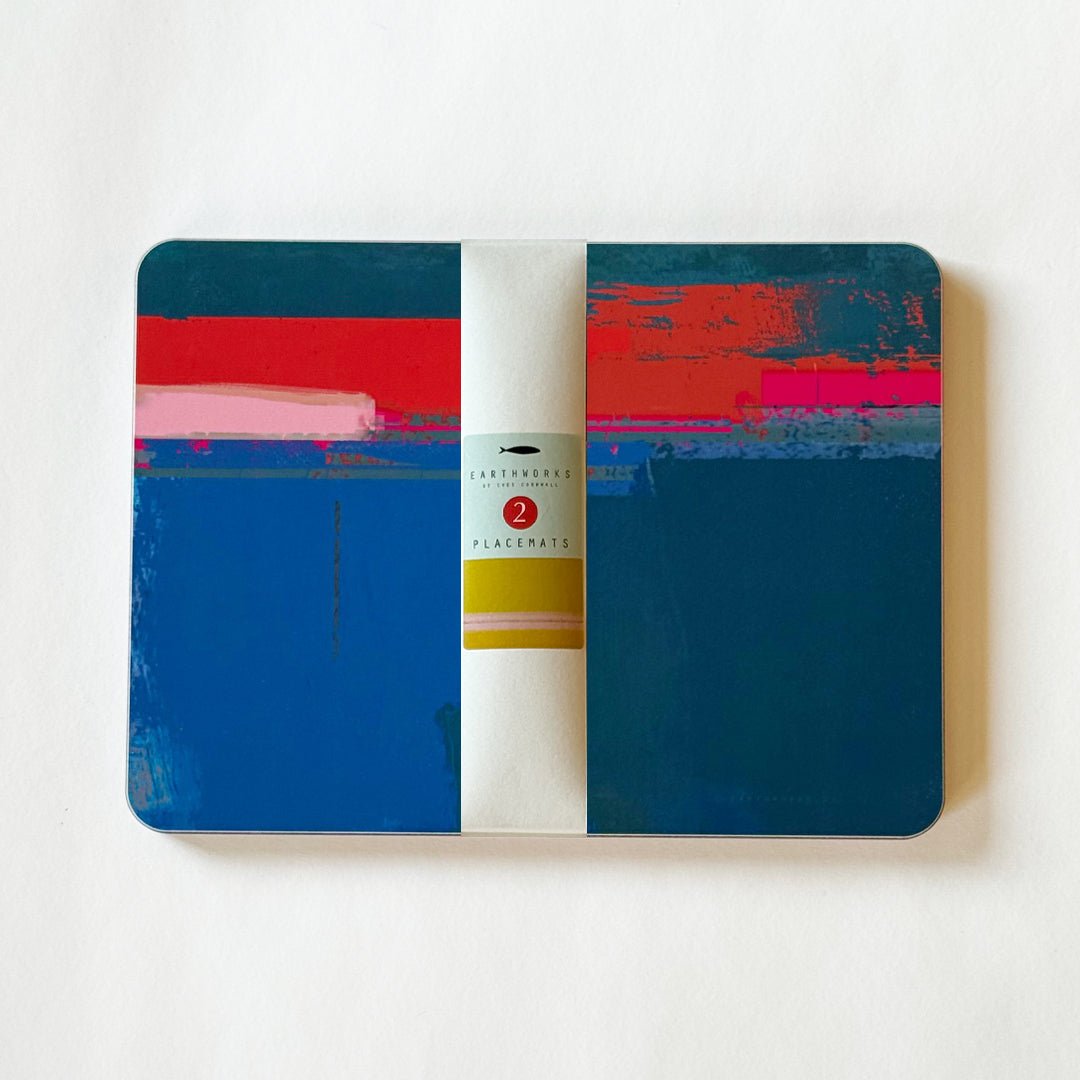set of 2 - PLACEMATS COBALT melamine placemat blue cobalt