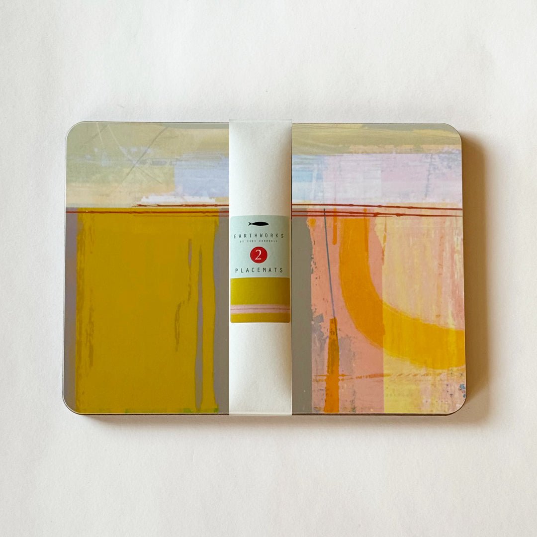 set of 2 - PLACEMATS GREY HEADLAND - E A R T H W O R K S