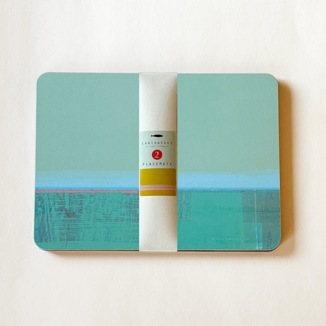 set of 2 - PLACEMATS HORIZON BLUE - E A R T H W O R K S