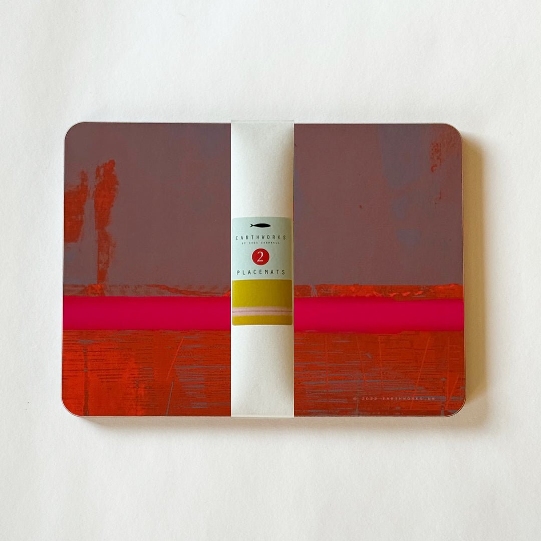 set of 2 - PLACEMATS POOL PINK pink melamine placemat set