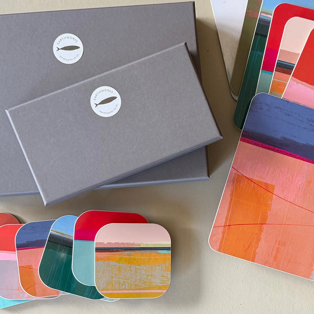 Placemat & Coaster Set of 8 - PATHS - E A R T H W O R K S