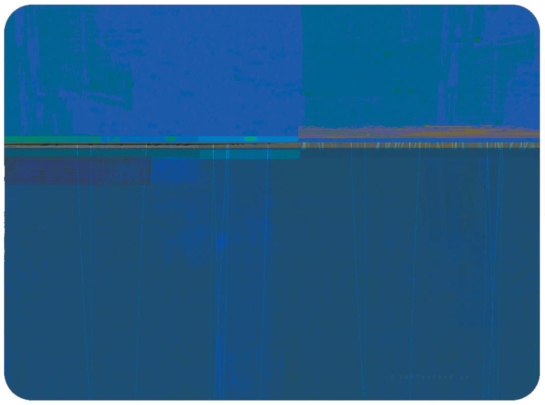 placemat set of 6 -  COAST cobalt blue abstract colourful placemat set for everyday dining