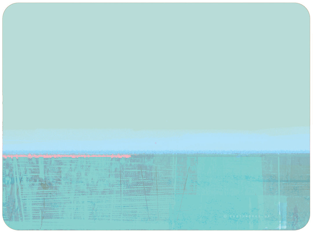 placemat set of 6 - BLUE TONES light blue coastal colours