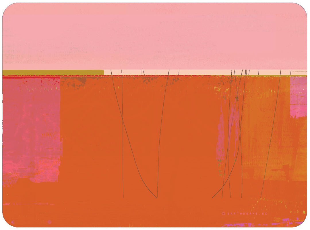 placemat set of 6 -  COAST orange colourful placemat