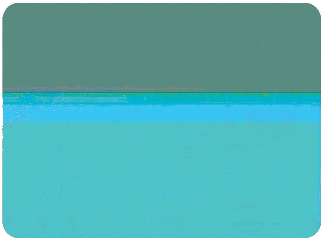 placemat set of 6 -  COAST sage green and blue abstract design coastal placemats home decor