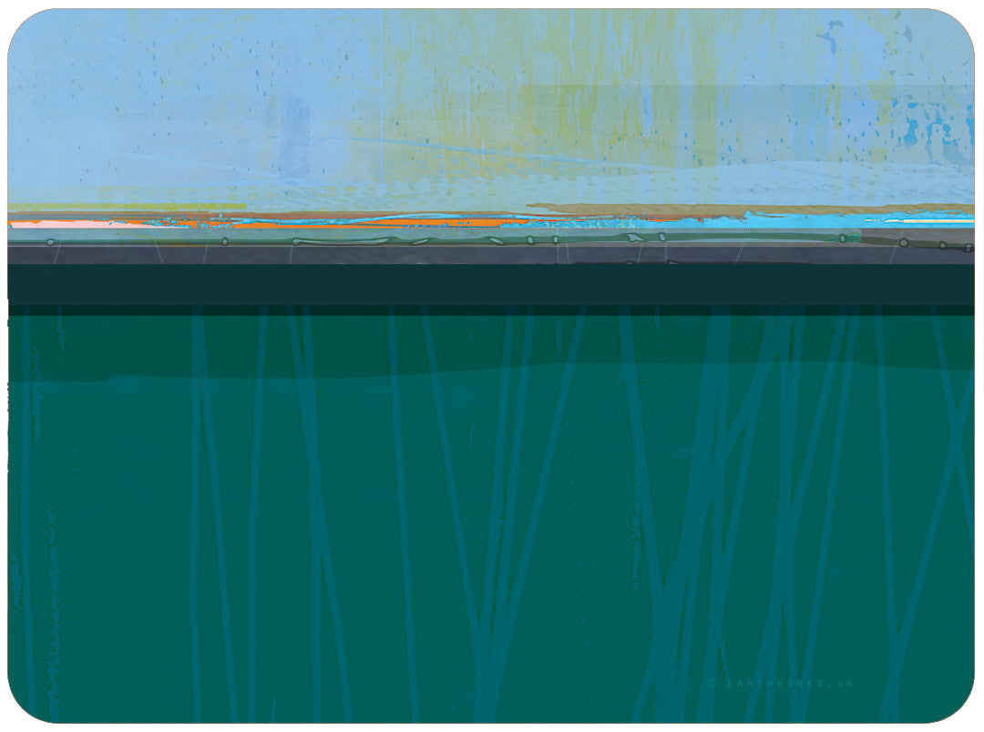 placemat set of 6 - BLUE TONES Teal placemat coastal colours