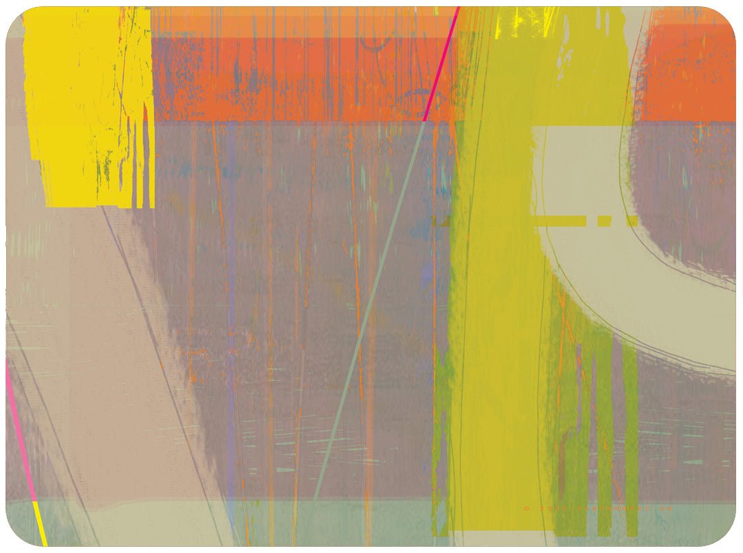 placemat set of 6 - COLOURBOX abstract design arty 