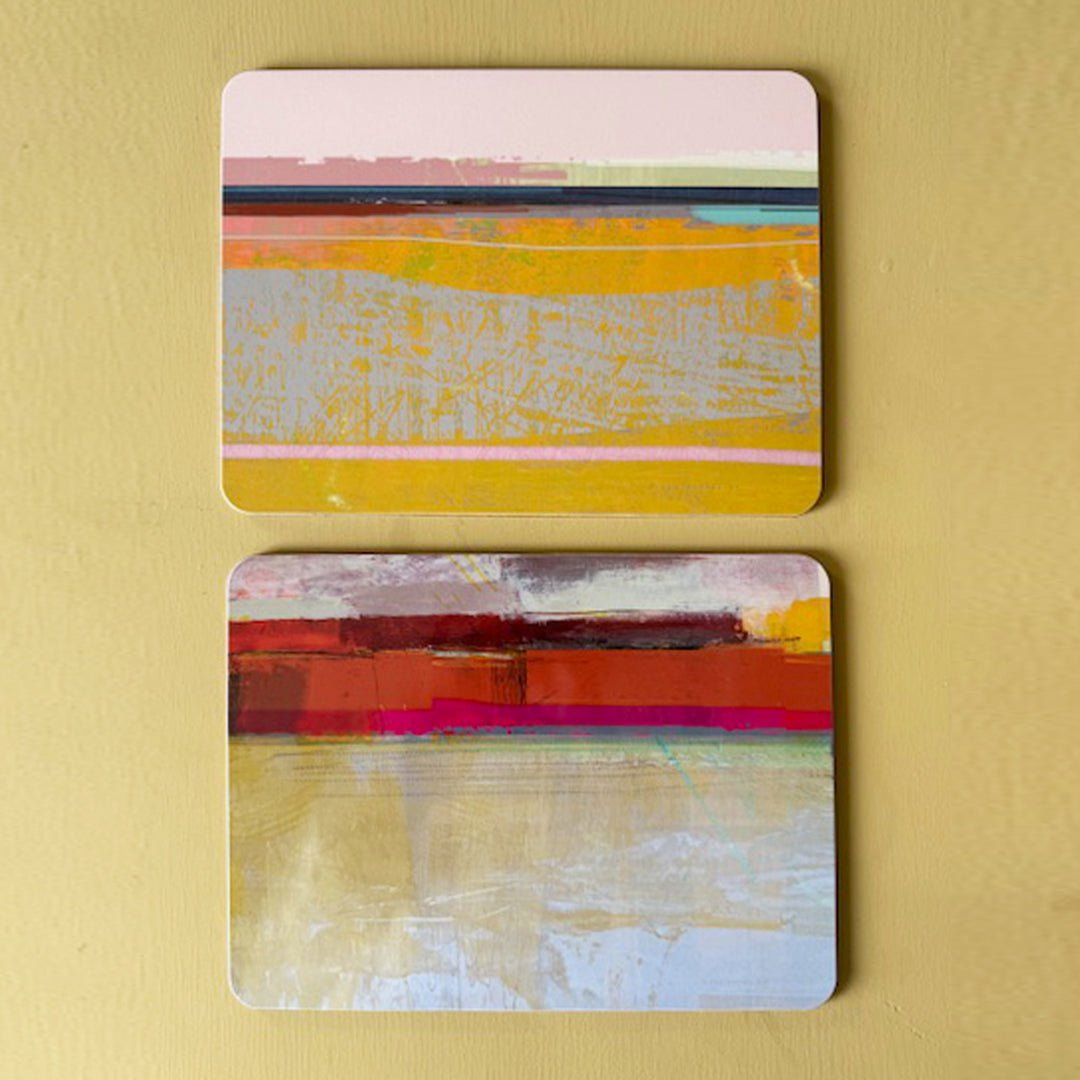 set of 2 - PLACEMATS BEACH/HEADLAND melamine placemats coastal colourful placemats