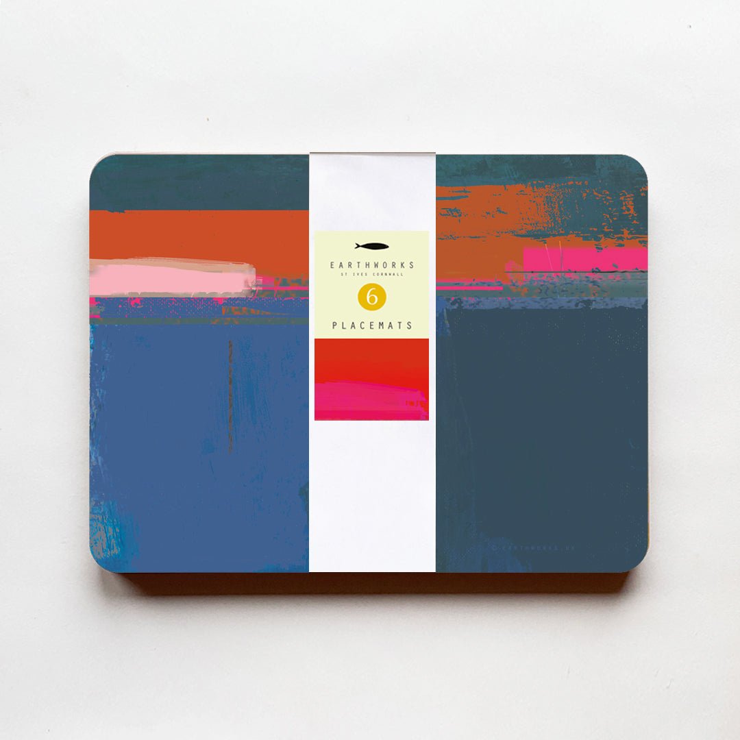BLUE TONES PLACEMAT & COASTER SETS of 6 – Coastal Placemat Set