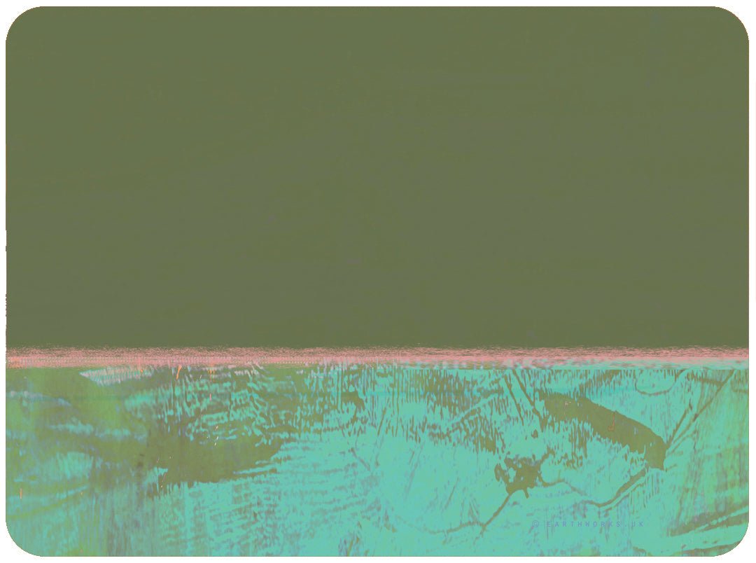 placemat - COLOURBLOCK OLIVE  olive green and turquoise abstract design