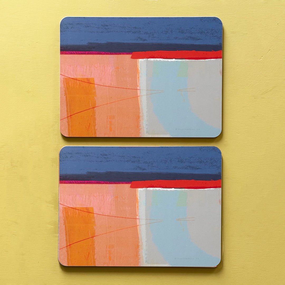 set of 2 - PLACEMATS GREY BAY - E A R T H W O R K S