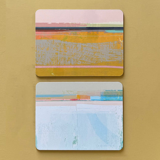 set of 2 - PLACEMATS WINTER/BEACH melamine placemats home decor
