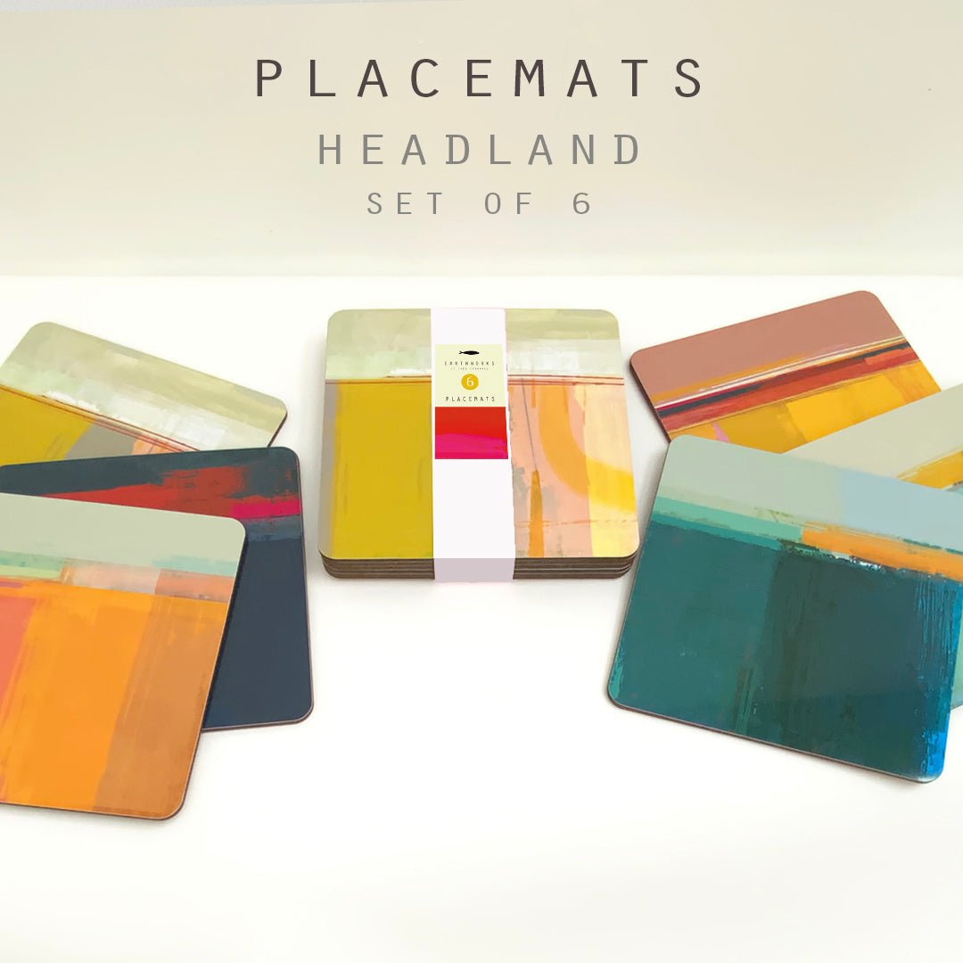placemat set of 6 - HEADLAND SQUARE set of 6 melamine placemats
