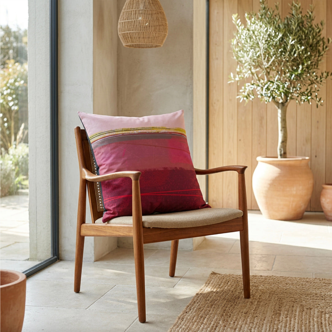 COLOURBLOCK RED Cushion – Coastal Cushion - E A R T H W O R K S