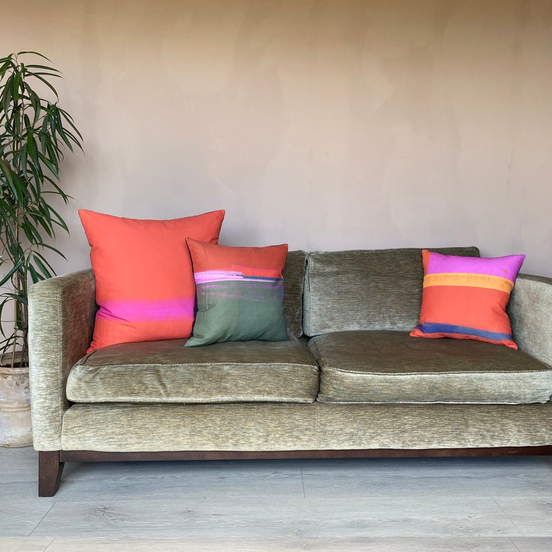 cushion - INKPOT BURNT ORANGE home decor decorative cushion pillow size 45cm 60cm sofa chair cushion EARTHWORKS 