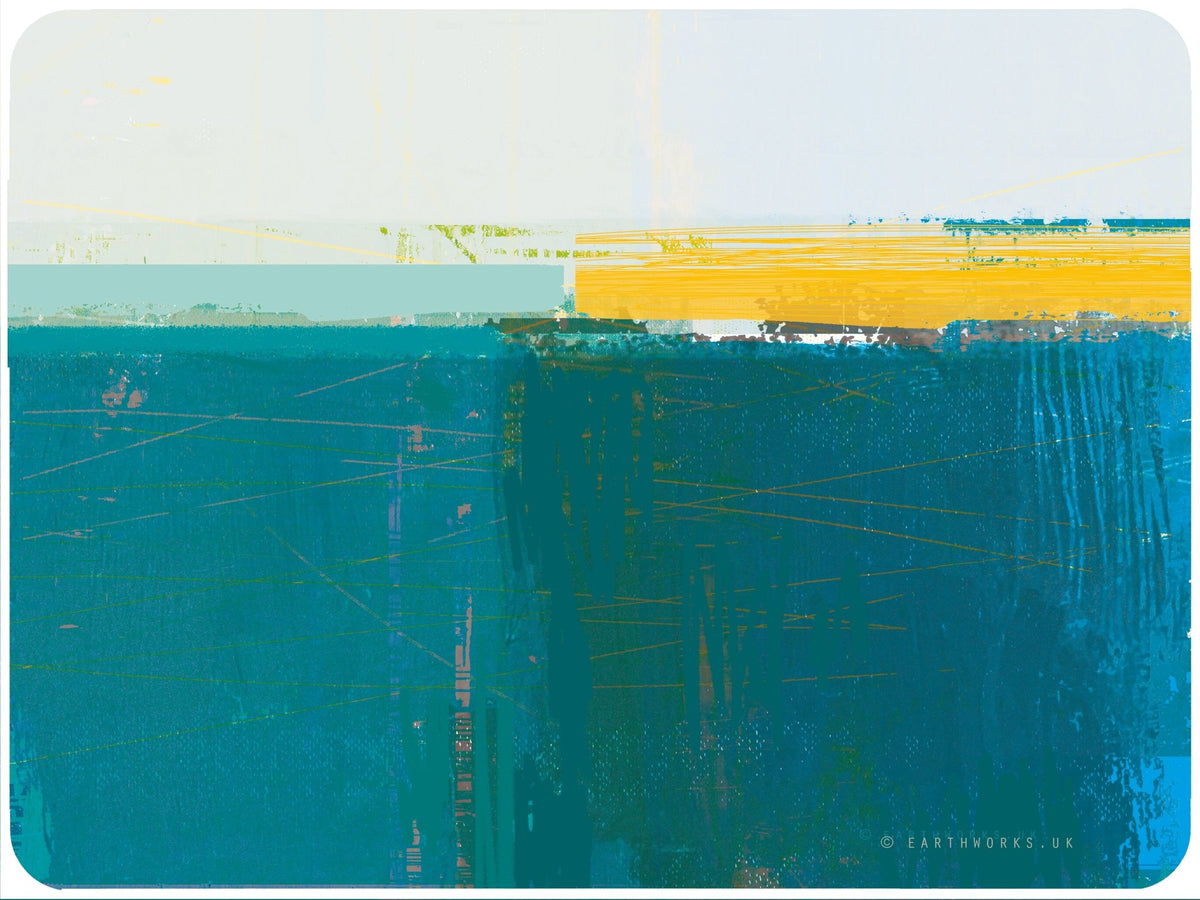 glass centrepiece - HEADLAND TEAL