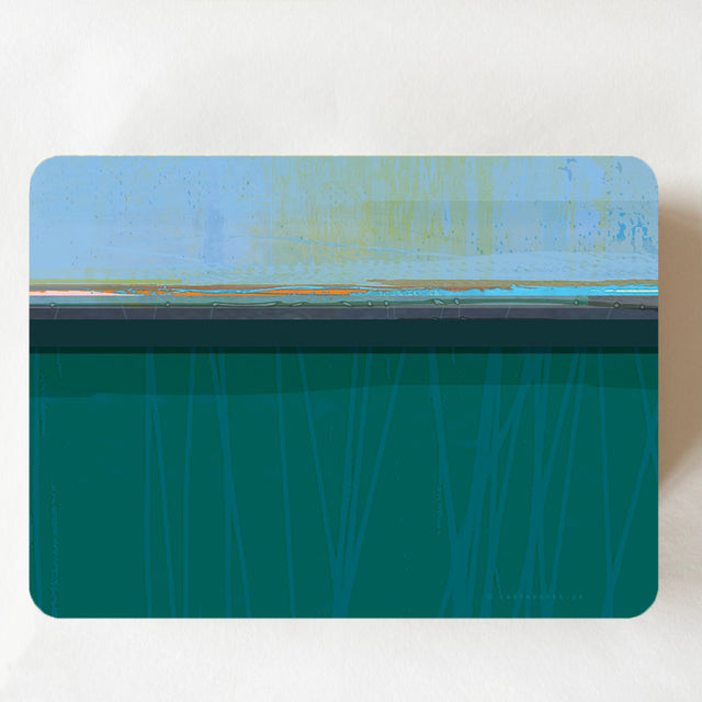 placemat set of 2 - PATHS TEAL - E A R T H W O R K S